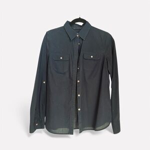 Navy Button-Up Shirt